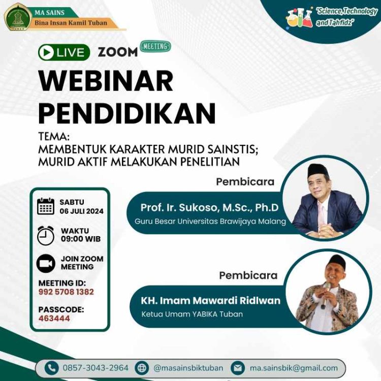 Sekolah Sains Di Kabupaten Tuban Gelar Webinar Pendidikan