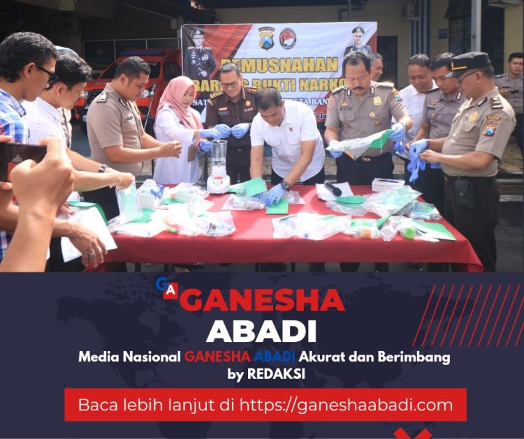 Polresta Banyuwangi Musnahkan BB Sabu 15 Paket