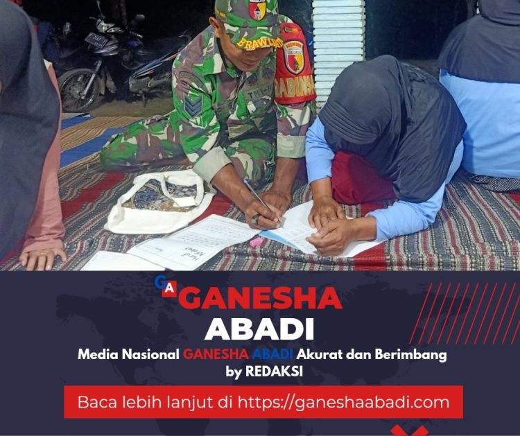 Babinsa Posramil 0825/22 Tingkatkan Melek Aksara di Dusun Papring Wangkal