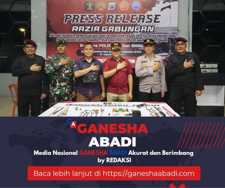 Komitmen P4GN & PN, Lapas Narkotika Karang Intan Gelar Giat Gabungan