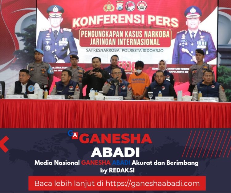 Polresta Sidoarjo Berhasil Tangkap Pengedar Narkoba Jaringan Internasional, 30 Kg Sabu Diamankan