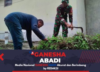 Babinsa Brangkal Berperan Aktif Dalam Menjaga Kebersihan Lingkungan Sekitar Sungai