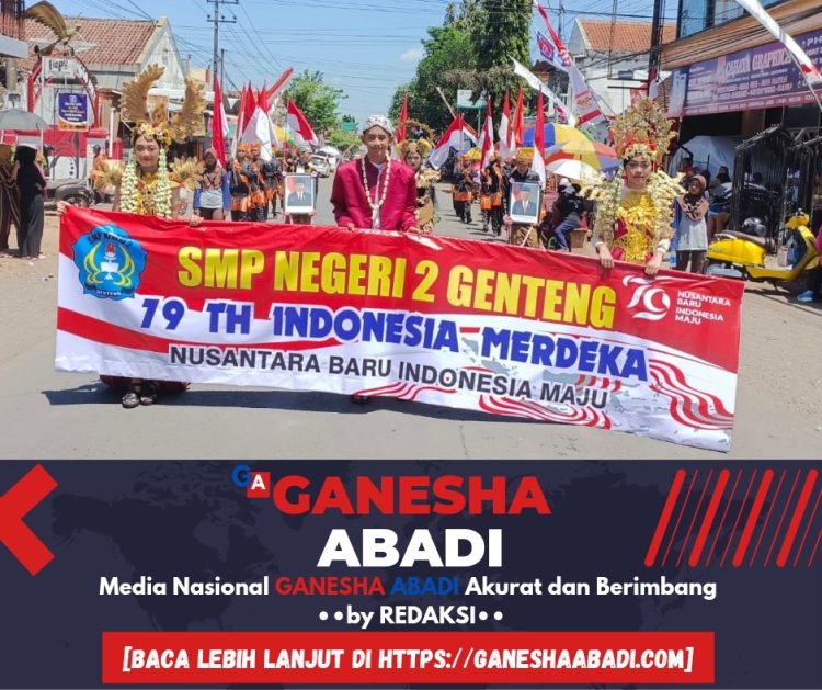 SMP Negeri 2 Genteng Meriahkan Karnaval HUT RI ke-79 dengan Tema Kebudayaan