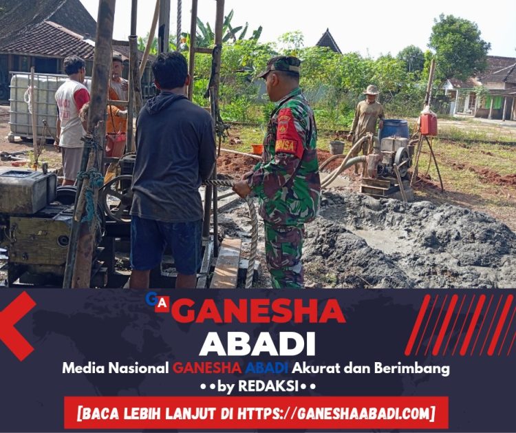 Babinsa Berjibaku Bersama Warga, Bantu Pembuatan Sumur Bor untuk Atasi Krisis Air