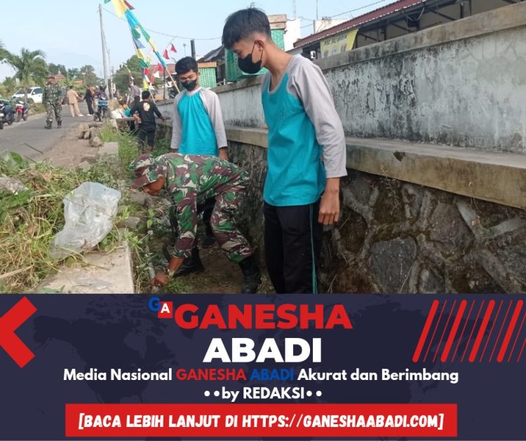 Babinsa Teras Bersama Pemuda Mojolegi Ciptakan Lingkungan Sehat