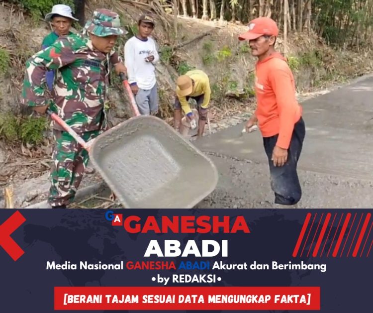 Babinsa dan Warga Bersatu, Cor Jalan Kampung Demi Masa Depan yang Lebih Baik