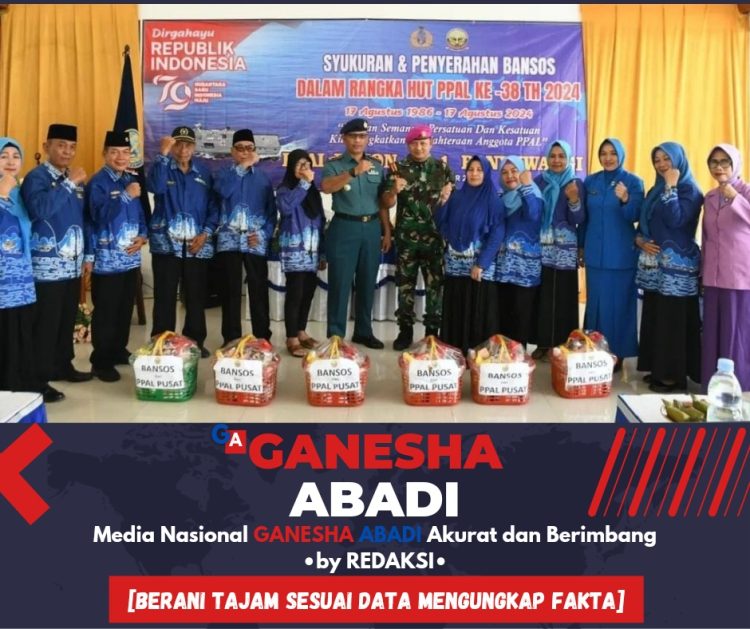 HUT PPAL Ke-38: Danlanal Banyuwangi Hadiri Tasyakuran dan Penyerahan Bansos