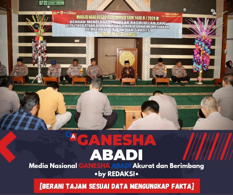 Polresta Banyuwangi Adakan Tausiyah Maulid Nabi