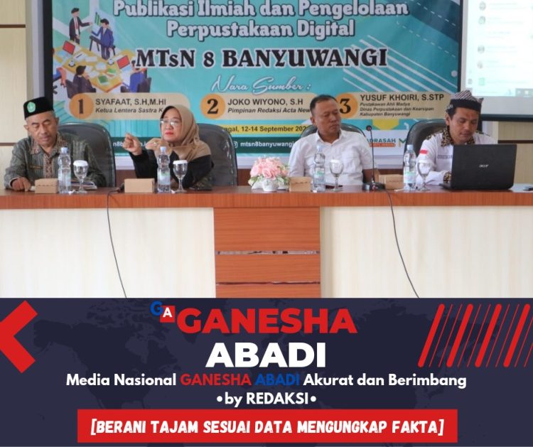 Workshop Jurnalistik dan Perpustakaan Digital di MTsN 8 Banyuwangi