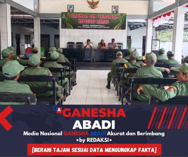 Babinsa Gelar Pembinaan Linmas di Desa Ringintelu Banyuwangi