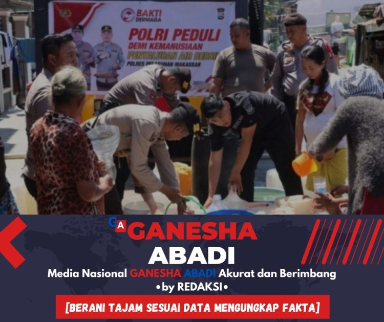 Bakti Dermaga Polri : Polres Pelabuhan Salurkan Bantuan Air Bersih