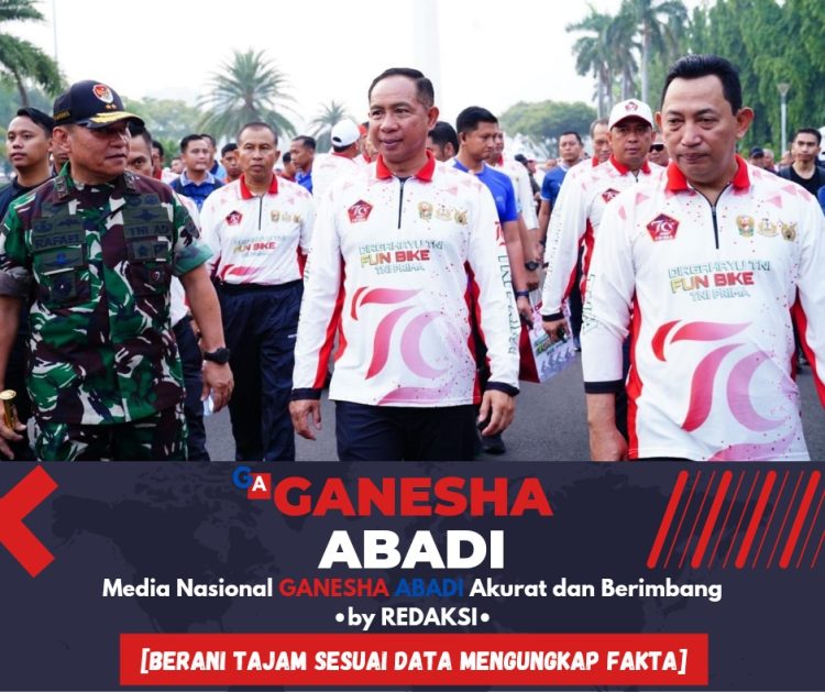 Panglima TNI dan Kapolri Ikuti Fun Bike dalam Rangkaian Peringatan HUT Ke-79 TNI