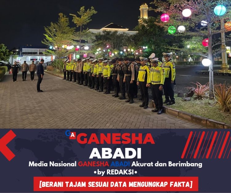 Warna-warni Lampu Hias, Perindah Suasana Mako Polresta Sidoarjo