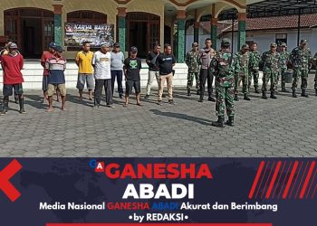 Koramil Gambiran Gelar Karya Bakti Bersihkan Masjid Al Hidayah