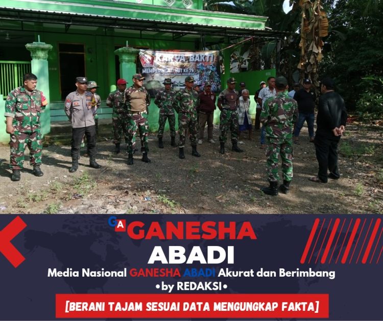 Karya Bakti dalam Rangka HUT TNI ke-79 di Masjid Tsamarotul Huda