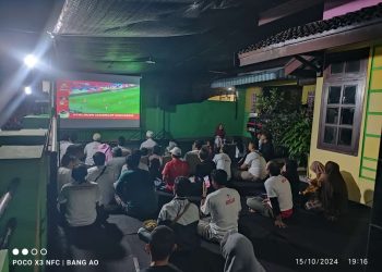 Gelar Nobar Timnas Indonesia vs China Semarak dengan Hiburan Musik