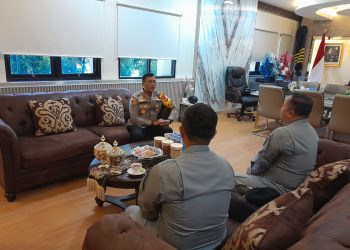 Kepala Zona Bakamla Tengah Laksanakan Courtesy Call ke Mapolda Sulsel