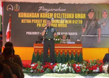 Danrem Teuku Umar : TNI Profesi Mulia Mengajak senantiasa bersyukur kepada Tuhan YME