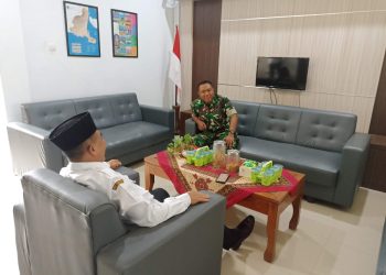 Danramil 0825/06 Gambiran Jalin Silaturahmi dengan Camat Gambiran Banyuwangi