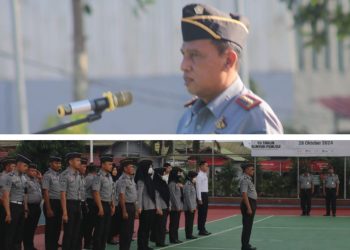 Dorong Peningkatan Kinerja, Kalapas Banjarmasin Pimpin Apel Pagi