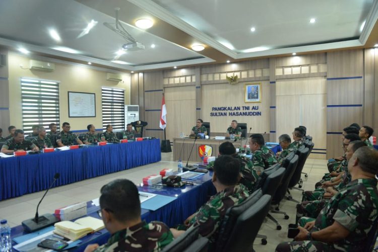 Danlanud Sultan Hasanuddin Terima Kunjungan Kerja Dankoharmatau