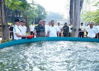 Lestarikan Lingkungan dan Jaga Ekosistem di Area Mabes TNI, Panglima TNI Tanam Pohon dan Tebar Benih Ikan