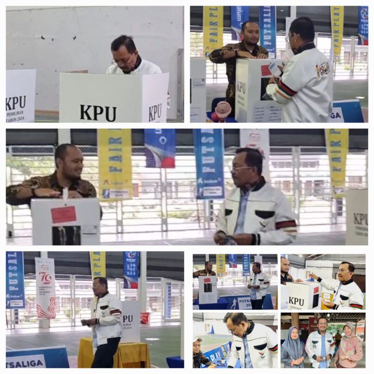 Antusias di Tengah Hujan, Ilyas Sitorus Ikuti Pilkada di TPS 3 Batubara