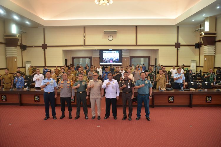 Danlanud Sultan Hasanuddin Hadiri Rakor Pimpinan Daerah Provinsi Sulawesi Selatan Bersama Tim Desk Koordinasi Pilkada Serentak Kemenkopolkam