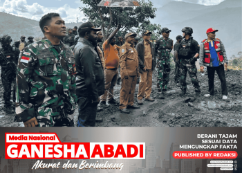 Dansatgas Yonif 715/Mtl Dampingi Pj Bupati Tinjau Lokasi Longsor di Puncak Jaya