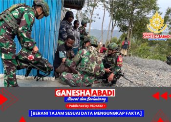 Satgas Yonif 715/Mtl Gelar Pelayanan Kesehatan Gratis untuk Warga Puncak Jaya