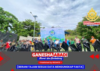 Yonif 751/VJS Bersama Warga Grebek Sampah di Kampung Yahim Demi Kebersihan Danau Sentani