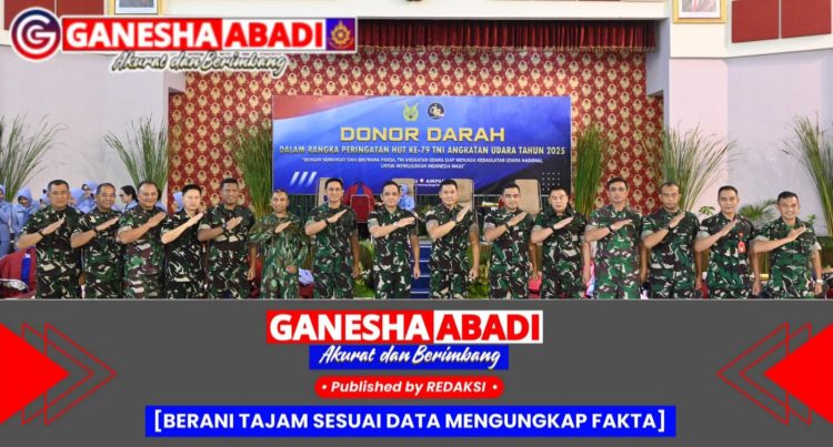 Peringati HUT ke-79 TNI AU, Danlanud Sultan Hasanuddin Pimpin Aksi Donor Darah