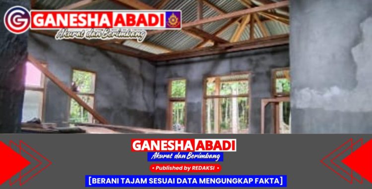 Satgas TMMD 123 Kodim 1510/Sula Pasang Kusen Pintu dan Jendela RTLH di Desa Wailau