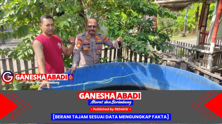 Kanit Binmas Polsek Taman Kunjungi Kolam Lele Warga Kedungturi, Dukung Asta Cita Presiden Prabowo di Bidang Ketahanan Pangan