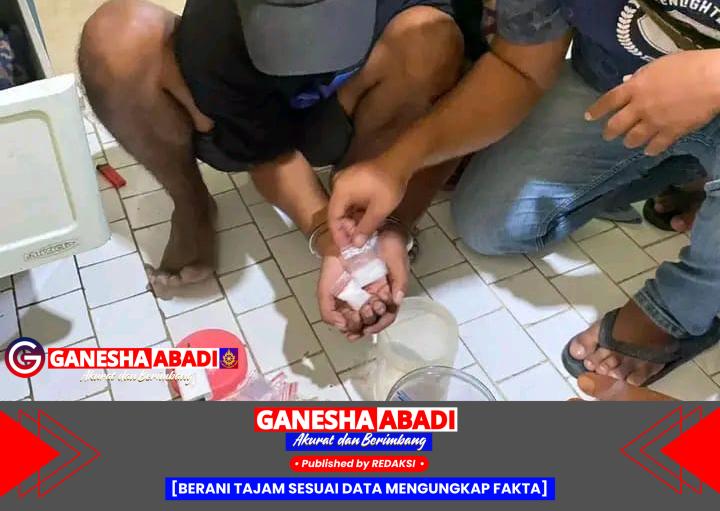 Polisi Grebek Bandar Sabu di Belakang Balai Desa Driyorejo, 21 Klip Diamankan