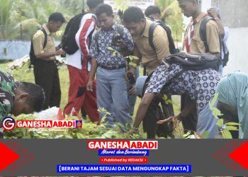 Satgas TMMD Kodim 1501/Ternate Tanam Pohon di Halbar, Dukung Pelestarian Lingkungan