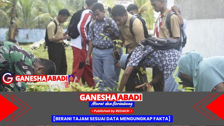 Satgas TMMD Kodim 1501/Ternate Tanam Pohon di Halbar, Dukung Pelestarian Lingkungan