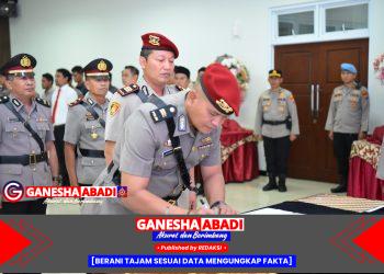 Polres Gresik Gelar Sertijab Kasat Resnarkoba dan Kasat Tahti, Kapolres Tekankan Polri Sebagai Pelayan Masyarakat