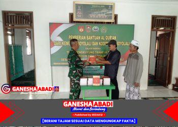 Satgas TMMD Kodim 0724/Boyolali Serahkan Bantuan Al-Qur’an untuk Masjid Al Amin di Sarimulyo