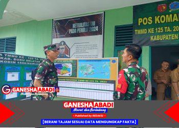 Tim Wasev Tinjau Progres TMMD ke-125 Kodim 1506/Namlea di Kabupaten Buru Selatan