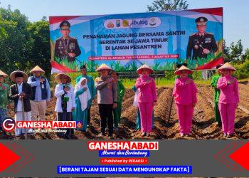 Polres Tulungagung Gandeng Pesantren Tanam Jagung, Wujudkan Ketahanan Pangan Nasional