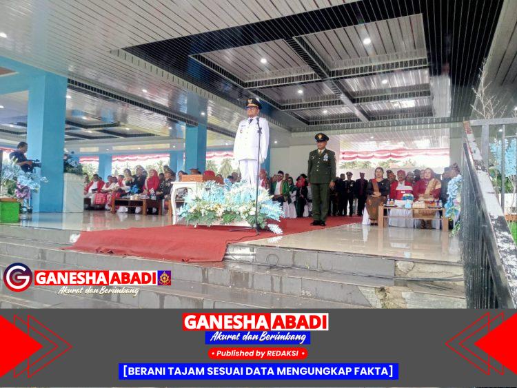Satgas TMMD Kodim 1506/Namlea Ikuti Upacara HUT ke-80 RI di Buru Selatan