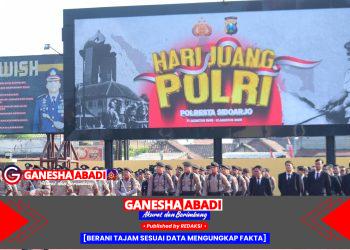 Polresta Sidoarjo Peringati Hari Juang Polri dengan Upacara Khidmat