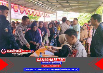 15 Ton Beras Ludes, Warga Serbu Gerakan Pangan Murah Polres Musi Rawas dan Bulog di Muara Beliti