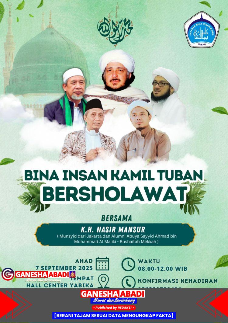 KH. Nashir Mansur Idris Akan Hadir di Tuban, Meriahkan Maulid Nabi Lewat Gebyar Sholawat