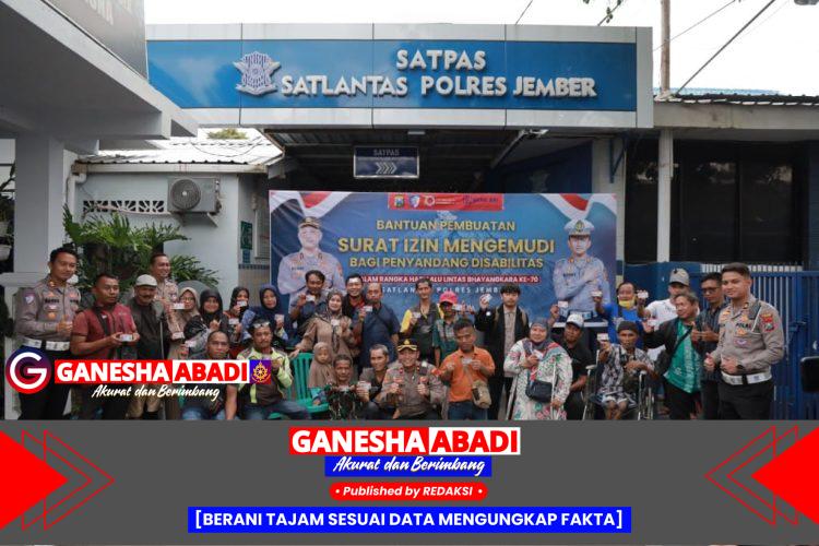 Polres Jember Hadirkan Layanan SIM Gratis untuk Difabel di Hari Lalu Lintas Bhayangkara ke-70
