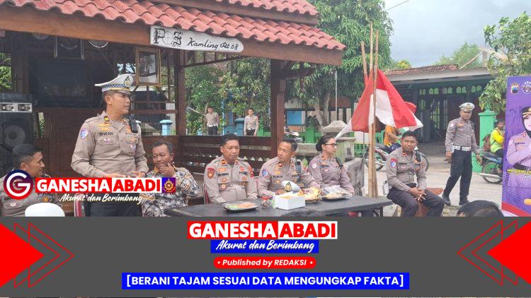 Program SI RATIB Sat Lantas Hadir Kembali, Bantu TV di Pos Kamling Desa Plosokerep, Hingga Pelatihan Safety Riding Untuk Konco Tani di Karangmalang