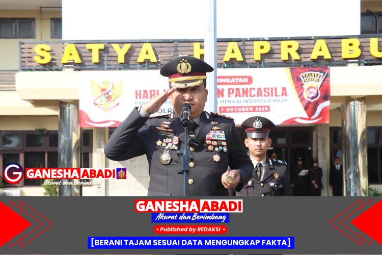 Kapolres Cilegon Pimpin Upacara Hari Kesaktian Pancasila dan Kenaikan Pangkat Personel