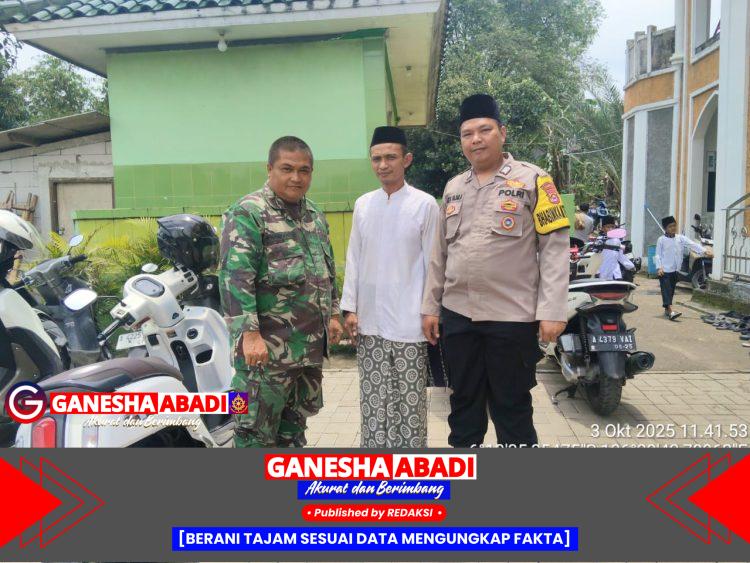 Polsek Cikupa dan Koramil 04 Gelar Jumat Keliling di Masjid Al Mabarwiah