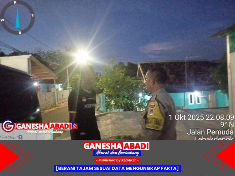 Personil Polsek Ciwandan Jamin Lingkungan Aman Melalui Patroli Malam Secara Dialogis